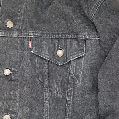 Levi's Black Denim Trucker Jacket X-Large Vintage Cotton