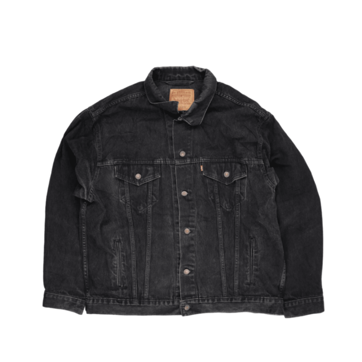 Levi's Black Denim Trucker Jacket X-Large Vintage Cotton