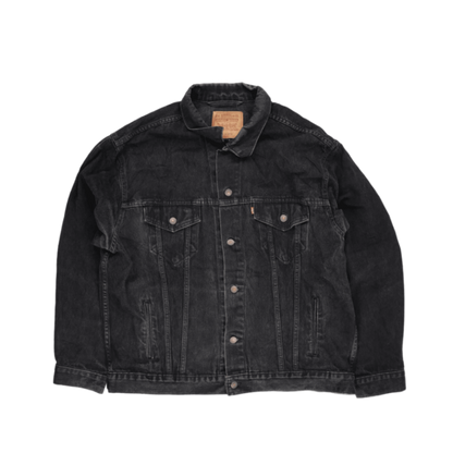 Levi's Black Denim Trucker Jacket X-Large Vintage Cotton