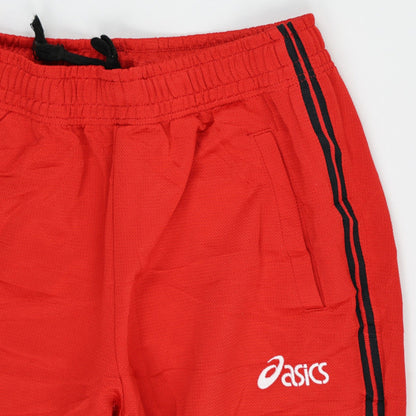 ASICS Red Track Pants Men's Size Medium Polyester Blend Inseam 76 Waist Size 38-44