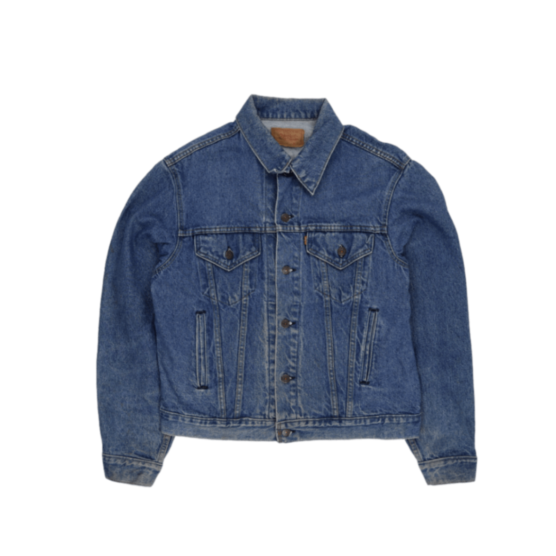 Levi's Vintage Blue Denim Trucker Jacket Size 44 Large Cotton