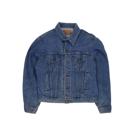 Levi's Vintage Blue Denim Trucker Jacket Size 44 Large Cotton