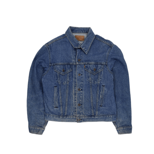 Levi's Vintage Blue Denim Trucker Jacket Size 44 Large Cotton