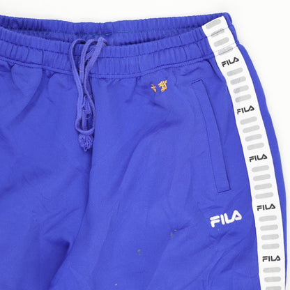 Fila Blue Track Trousers for Men Size LL Polyester