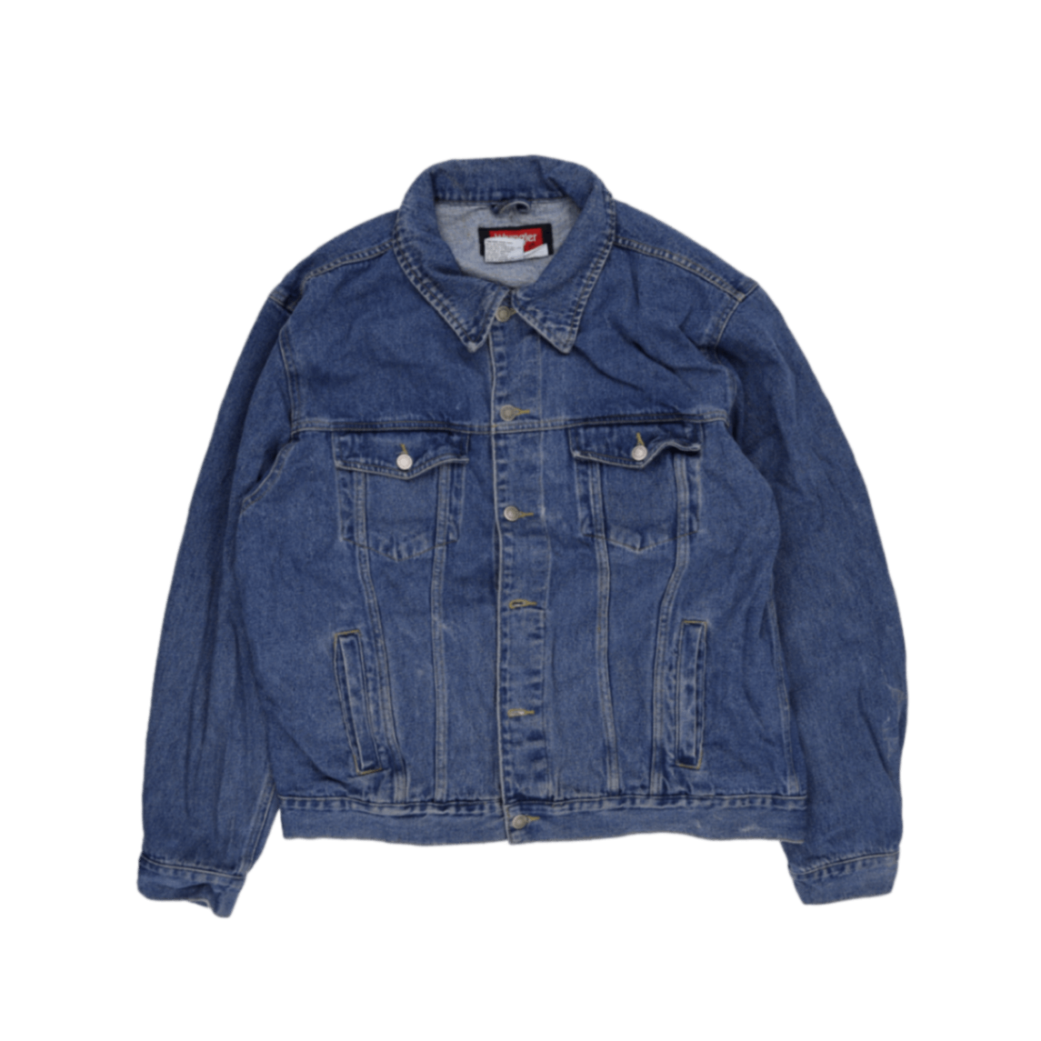 Wrangler Vintage Blue Denim Trucker Jacket Men's Large Cotton