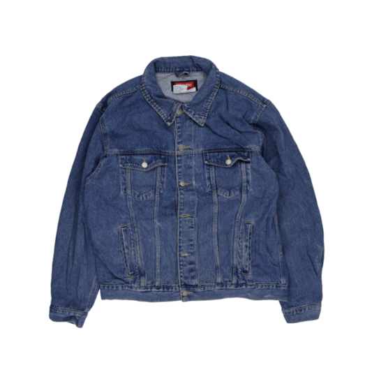Wrangler Vintage Blue Denim Trucker Jacket Men's Large Cotton