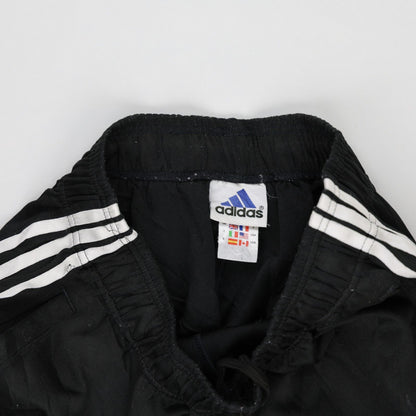 Adidas Black Three Stripes Track Pants Large Polyester Vintage