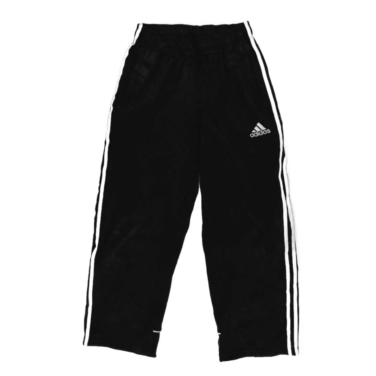 Adidas Black Three Stripes Track Pants Large Polyester Vintage