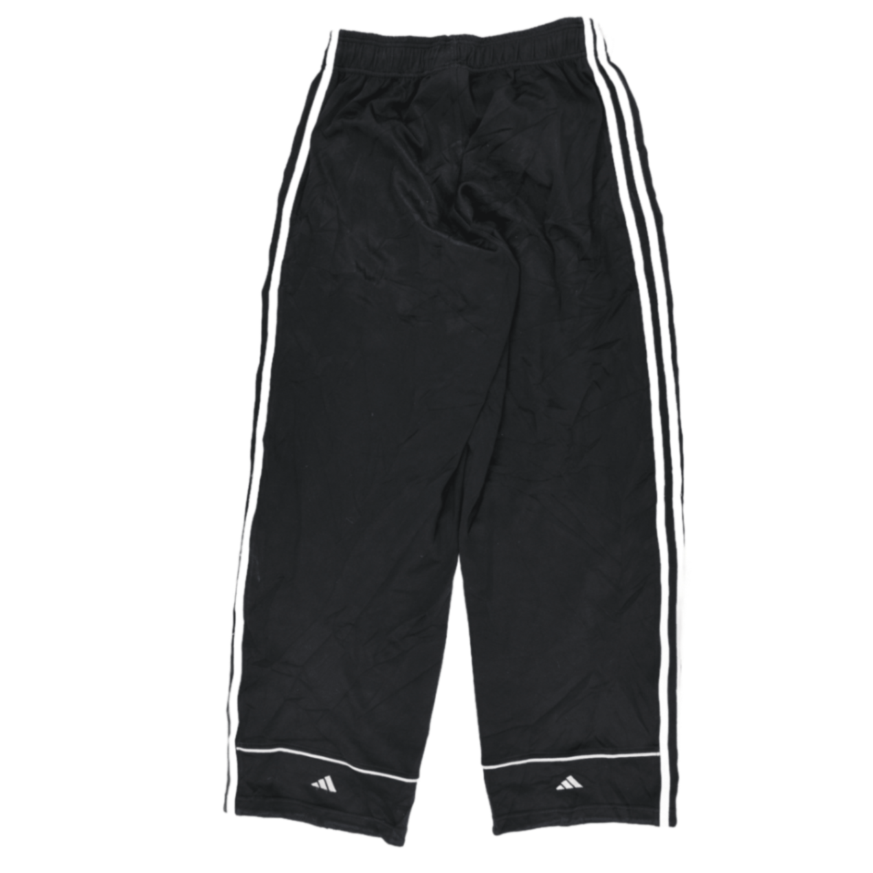 Adidas Black Three Stripes Track Pants Large Polyester Vintage