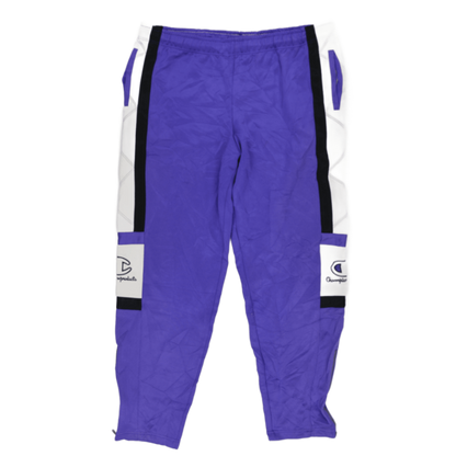 Champion Purple Track Pants Large Polyester Vintage Mens 75 Inseam