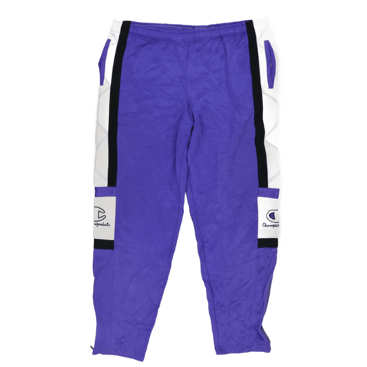 Champion Purple Track Pants Large Polyester Vintage Mens 75 Inseam