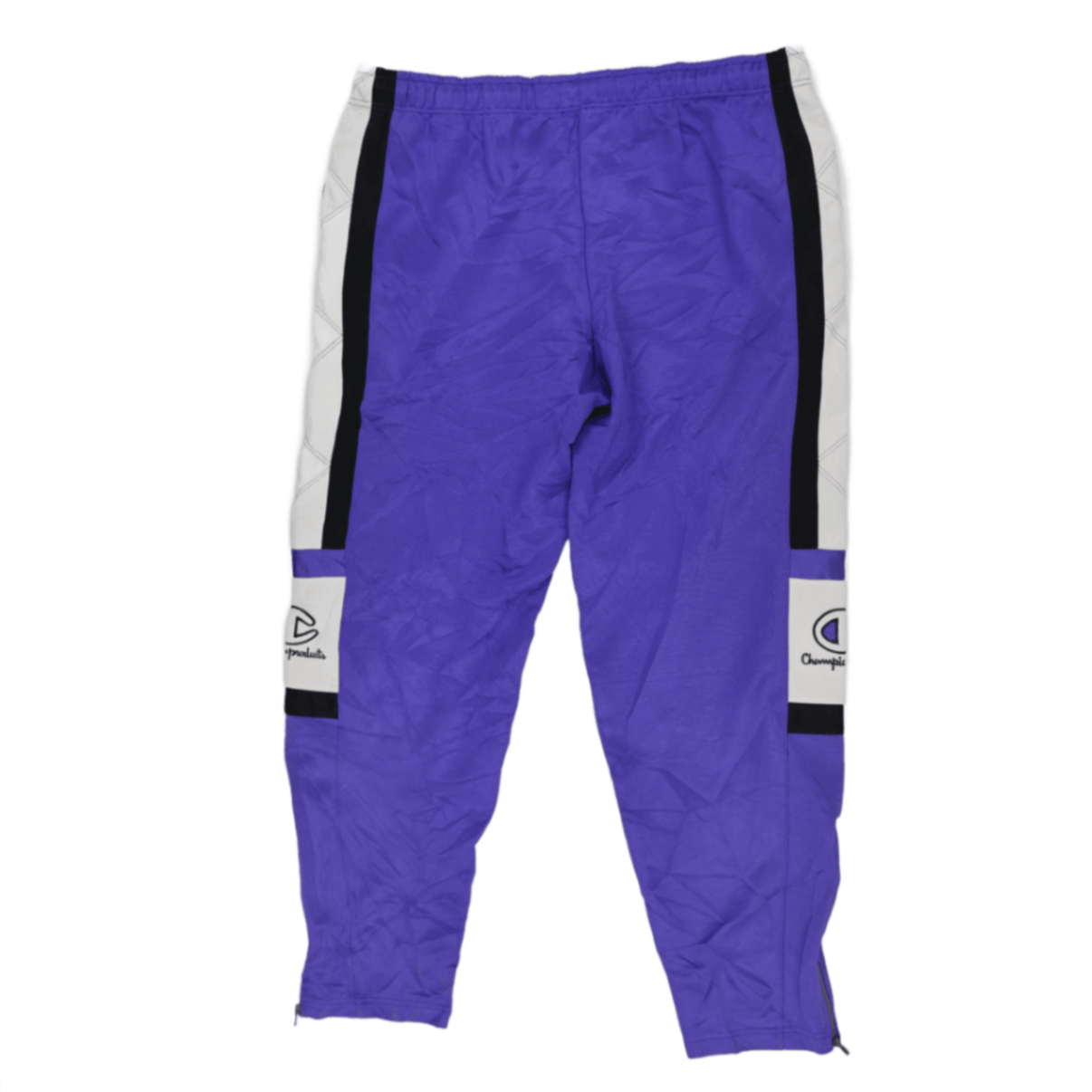 Champion Purple Track Pants Large Polyester Vintage Mens 75 Inseam