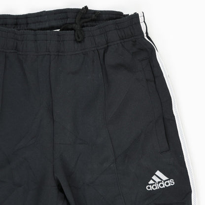 adidas Black Track Trousers Boys Size 8 Vintage Polyester 54 cm Inseam 28 cm Waist