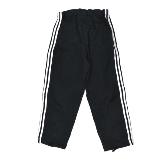 adidas Black Track Trousers Boys Size 8 Vintage Polyester 54 cm Inseam 28 cm Waist