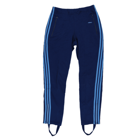 Adidas Vintage 1980s Navy Blue Track Pants Medium Polyester Blend Unisex 76 Inseam