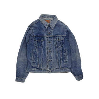 Pioneer Vintage Blue Denim Trucker Jacket Size 42 Large Cotton