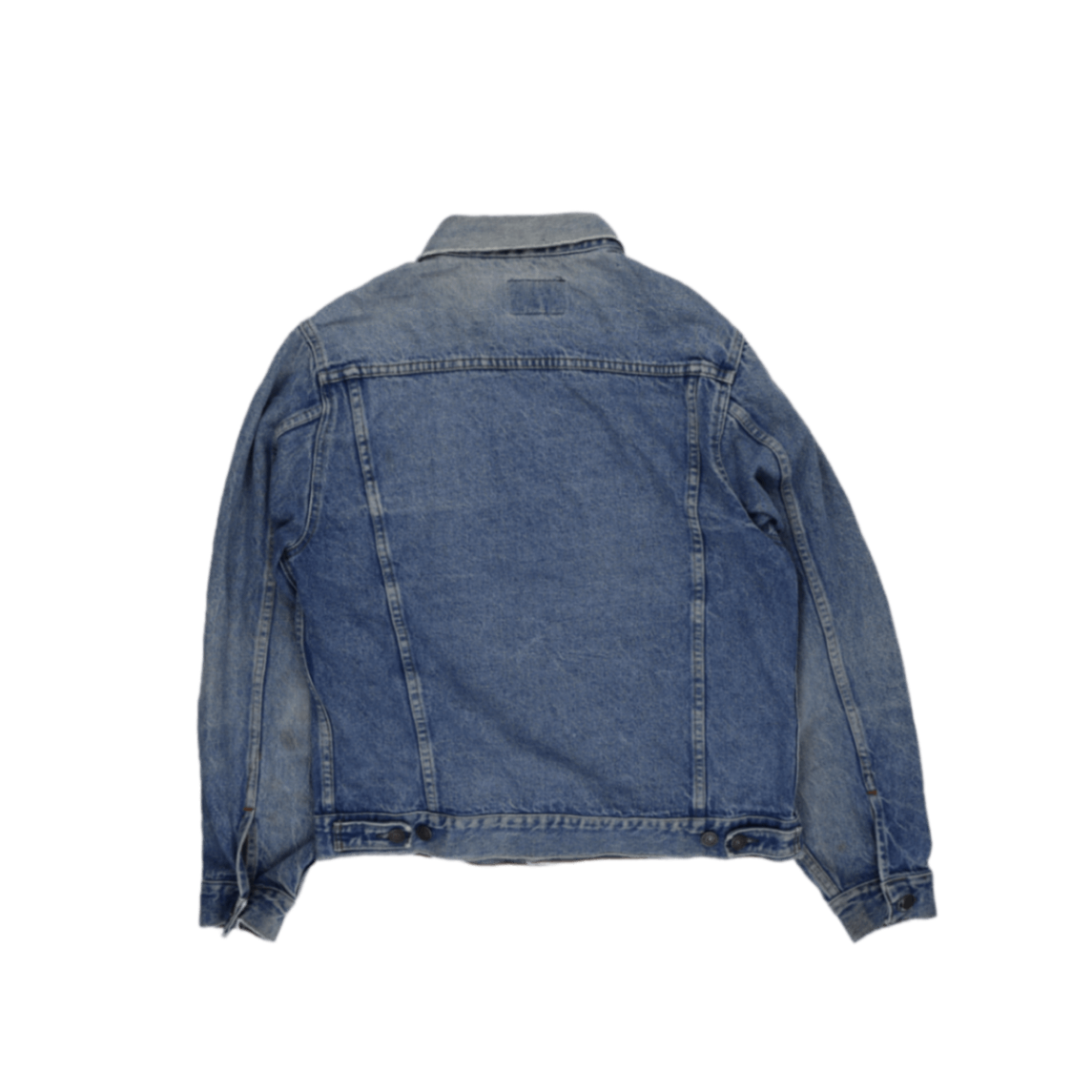 Pioneer Vintage Blue Denim Trucker Jacket Size 42 Large Cotton