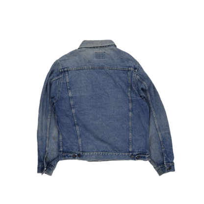 Pioneer Vintage Blue Denim Trucker Jacket Size 42 Large Cotton