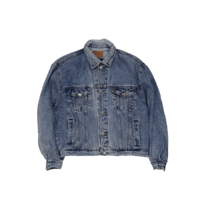Levi's Vintage Medium Blue Denim Trucker Jacket Men's Size M 100 Cotton