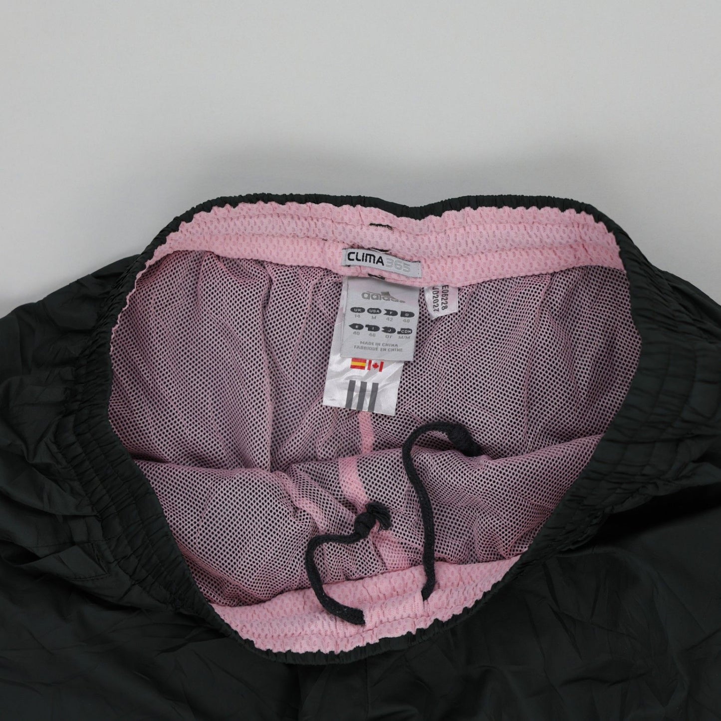 adidas Clima365 Vintage Track Pants Black Pink Medium Polyester