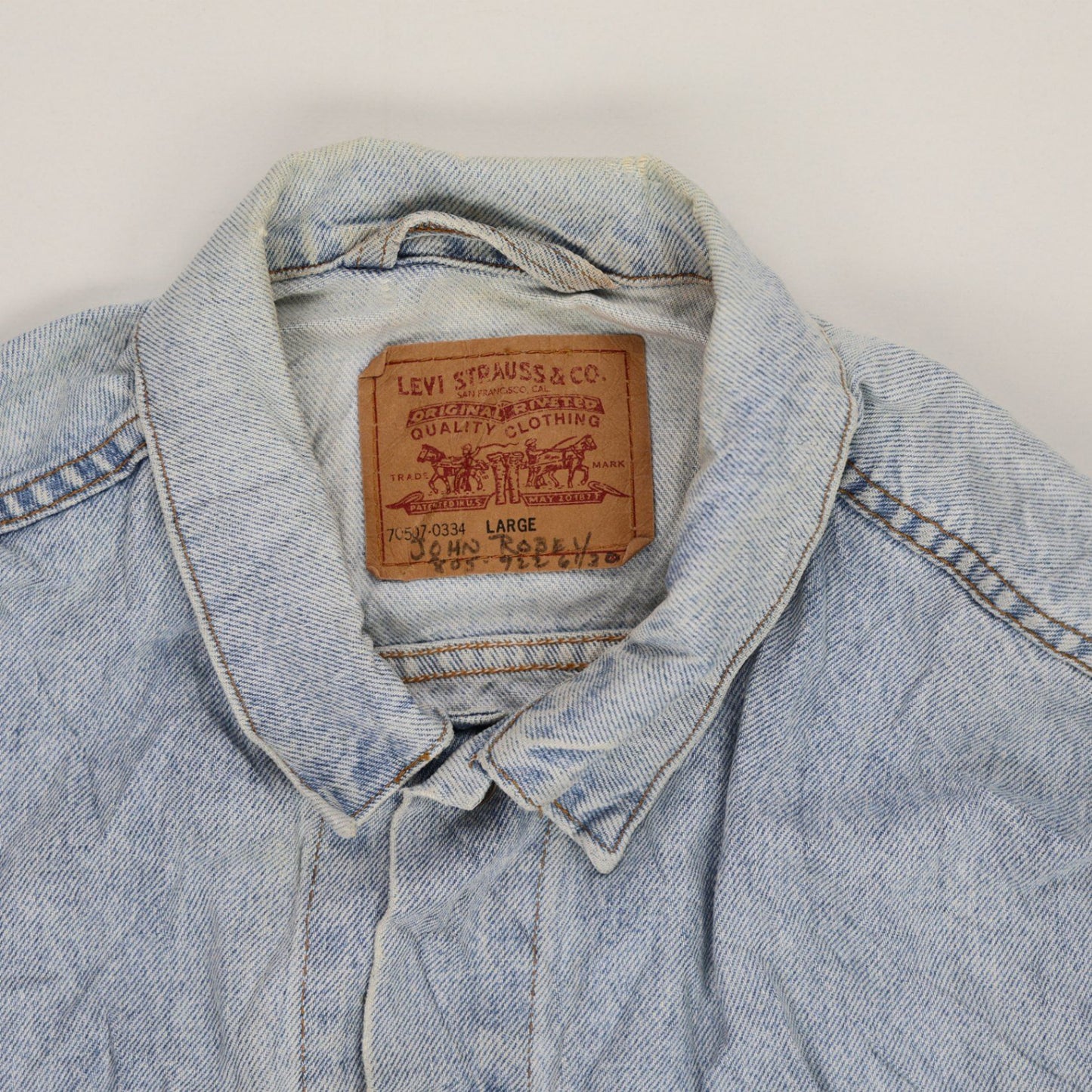 Levi's Vintage Light Blue Denim Trucker Jacket Large Cotton