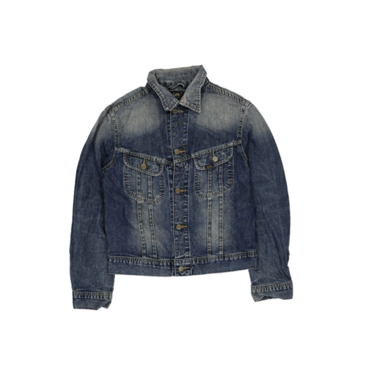 Lee Vintage Faded Blue Denim Jacket Unisex Medium Cotton