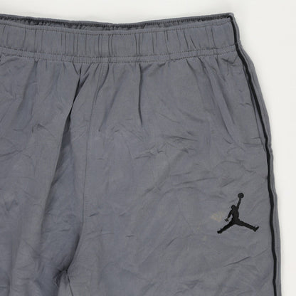 Jordan Grey Track Pants Large 34 in Waist 78 cm Inseam Polyester Blend