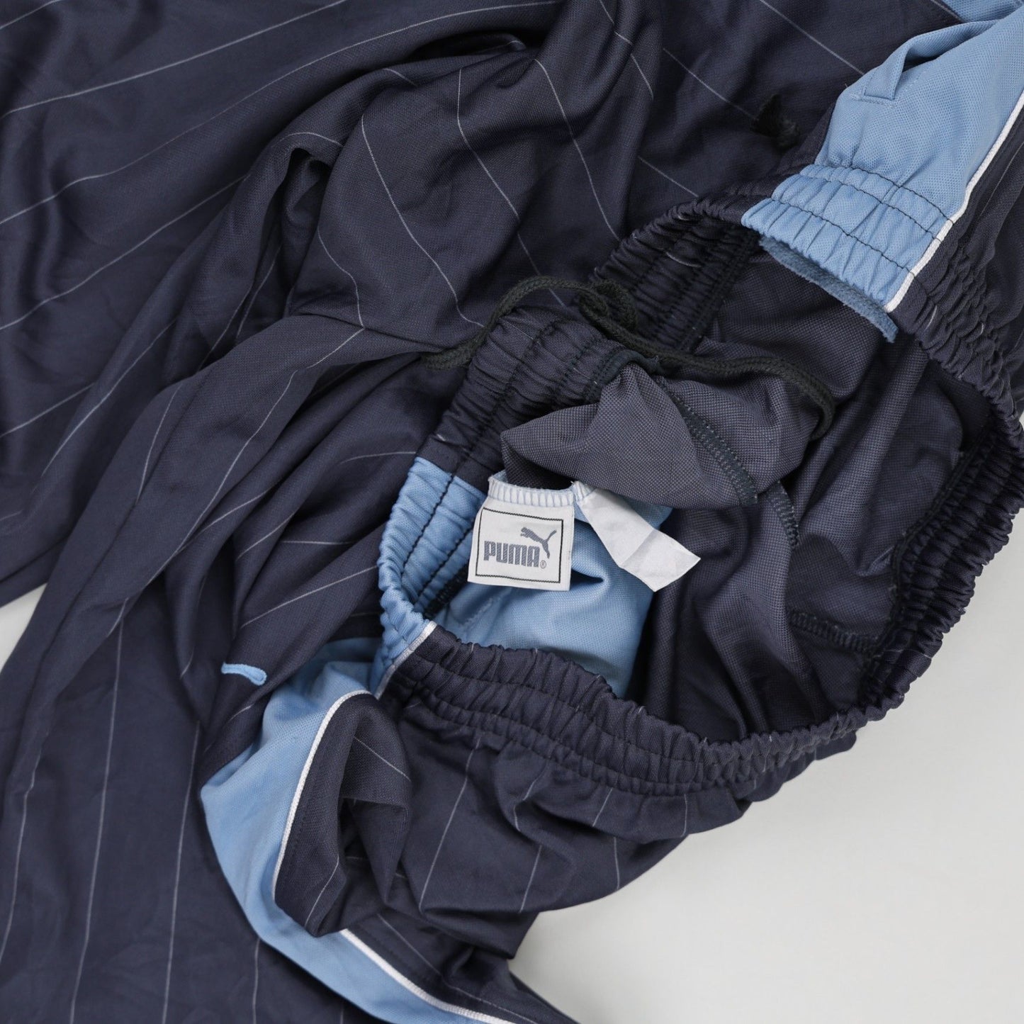 PUMA Vintage Navy Blue Track Pants Large 76 cm Inseam Polyester