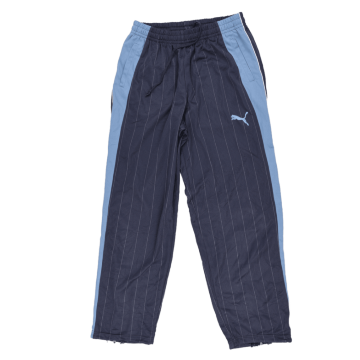 PUMA Vintage Navy Blue Track Pants Large 76 cm Inseam Polyester