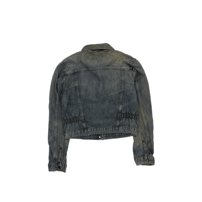 Wrangler Vintage Blue Denim Trucker Jacket Size M Cotton