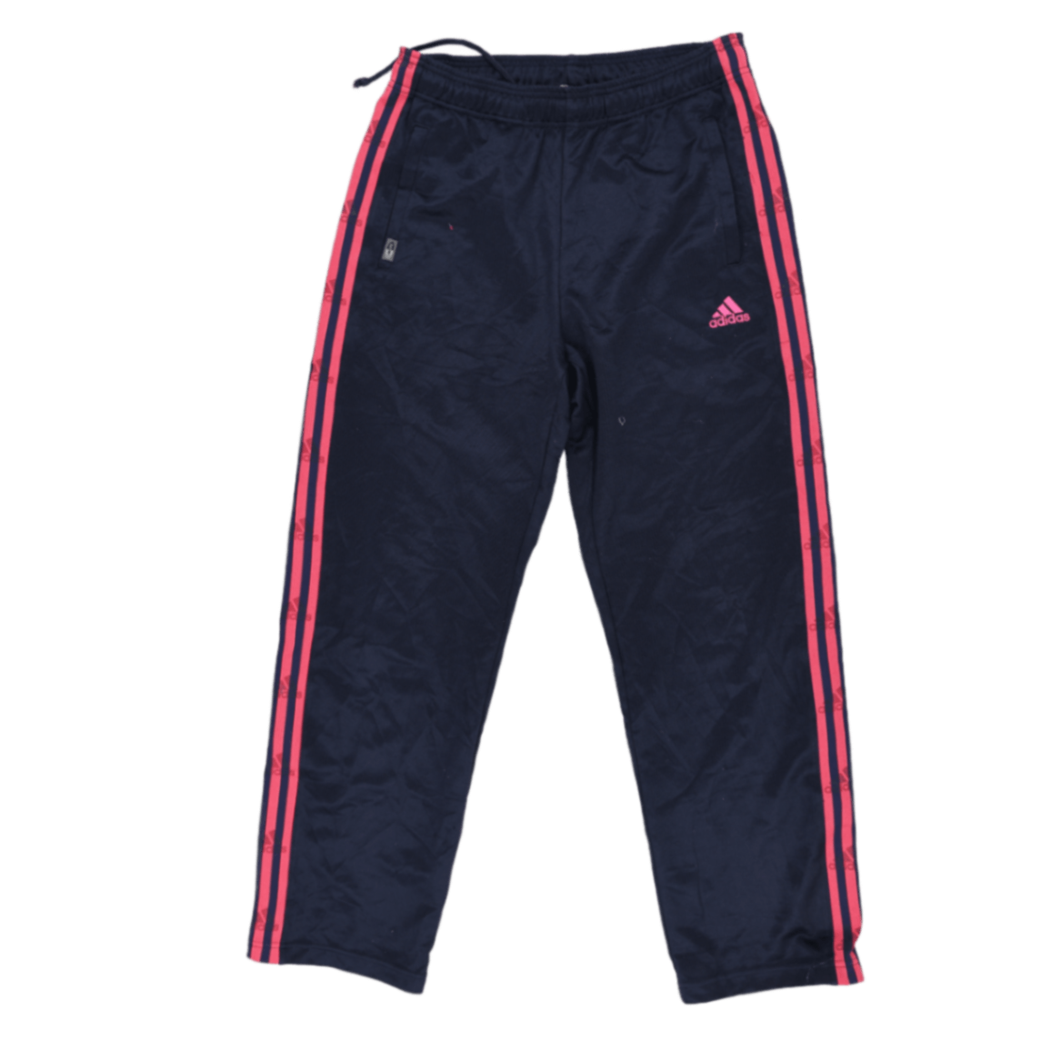 adidas Navy Blue Jogger Trousers Large 76cm Inseam 42cm Waist Polyester