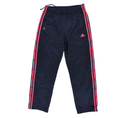 adidas Navy Blue Jogger Trousers Large 76cm Inseam 42cm Waist Polyester