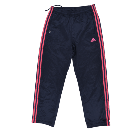 adidas Navy Blue Jogger Trousers Large 76cm Inseam 42cm Waist Polyester