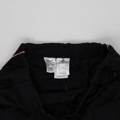 Adidas Vintage Black Pink Logo Track Pants Womens Size L Polyester 77cm Inseam