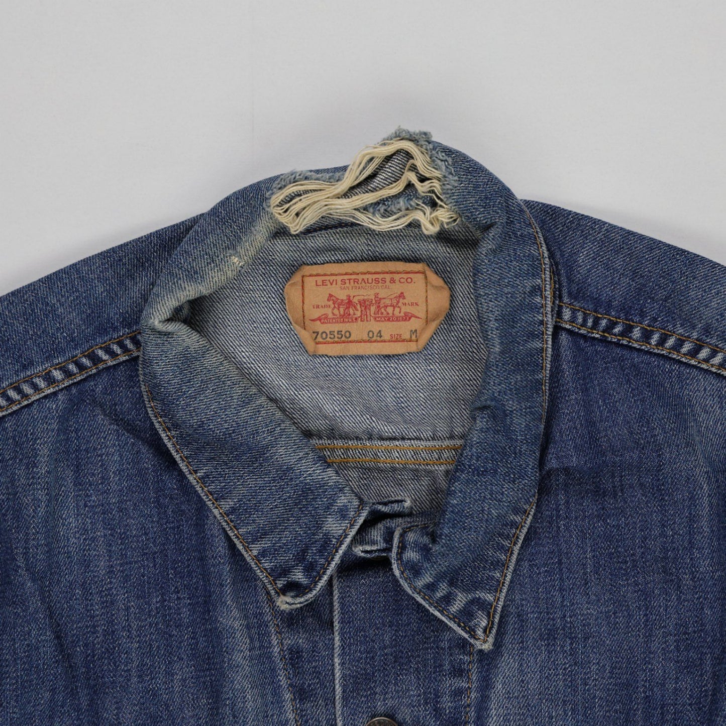 Levi's 70550 Blue Denim Jacket Men's Medium Vintage Cotton Collared