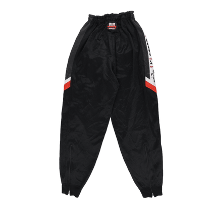 Diadora Vintage Black Track Pants Medium Polyester 77 Inseam