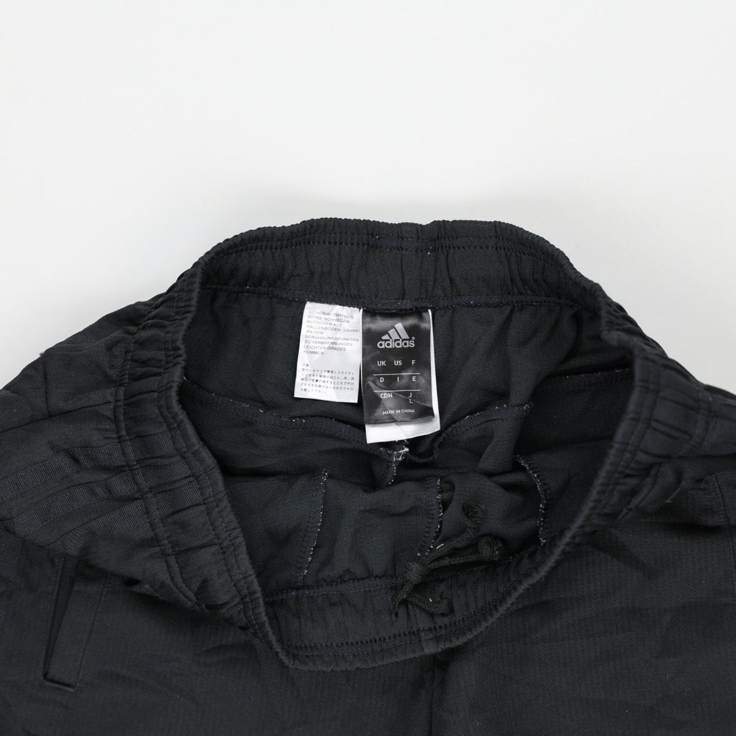adidas Mens Black Track Trousers Large 77 cm Inseam Polyester