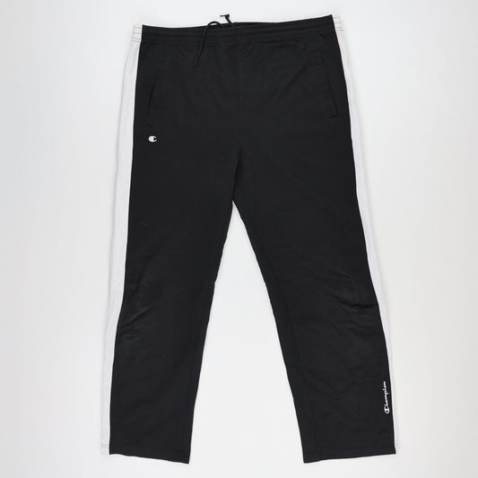 Champion Mens Black Track Pants Large Polyester Athletic Style