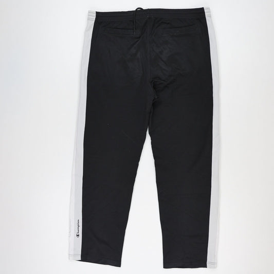 Champion Mens Black Track Pants Large Polyester Athletic Style