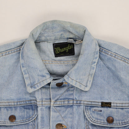 Wrangler Vintage Light Blue Denim Jacket Small Cotton Collared