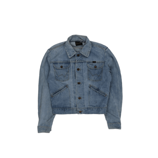 Wrangler Vintage Light Blue Denim Jacket Small Cotton Collared
