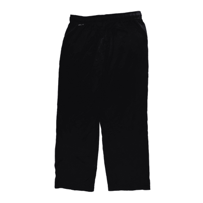 Nike Black Track Pants Men Size M Polyester Vintage 77cm Inseam Purple Swoosh