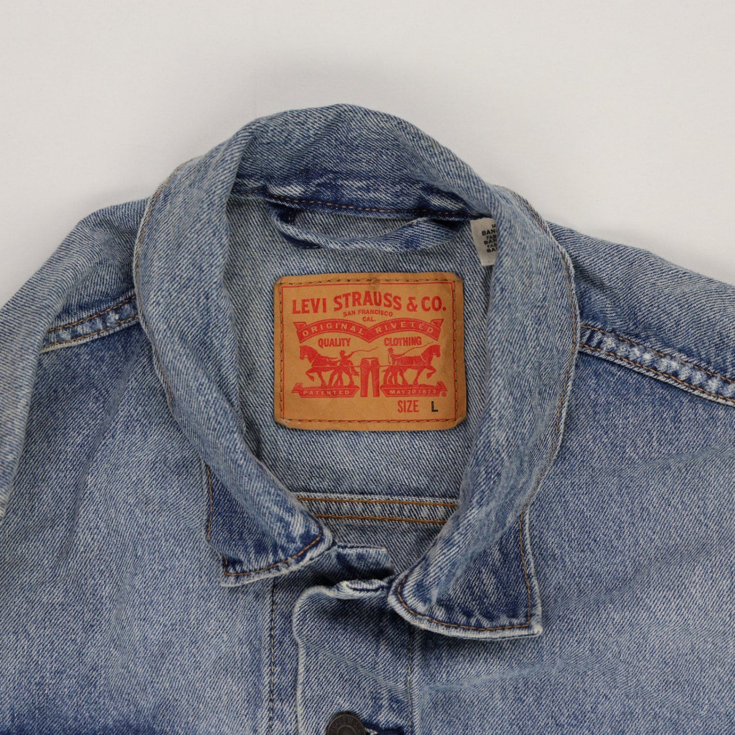 Levi's Light Blue Vintage Denim Trucker Jacket Size Large Cotton