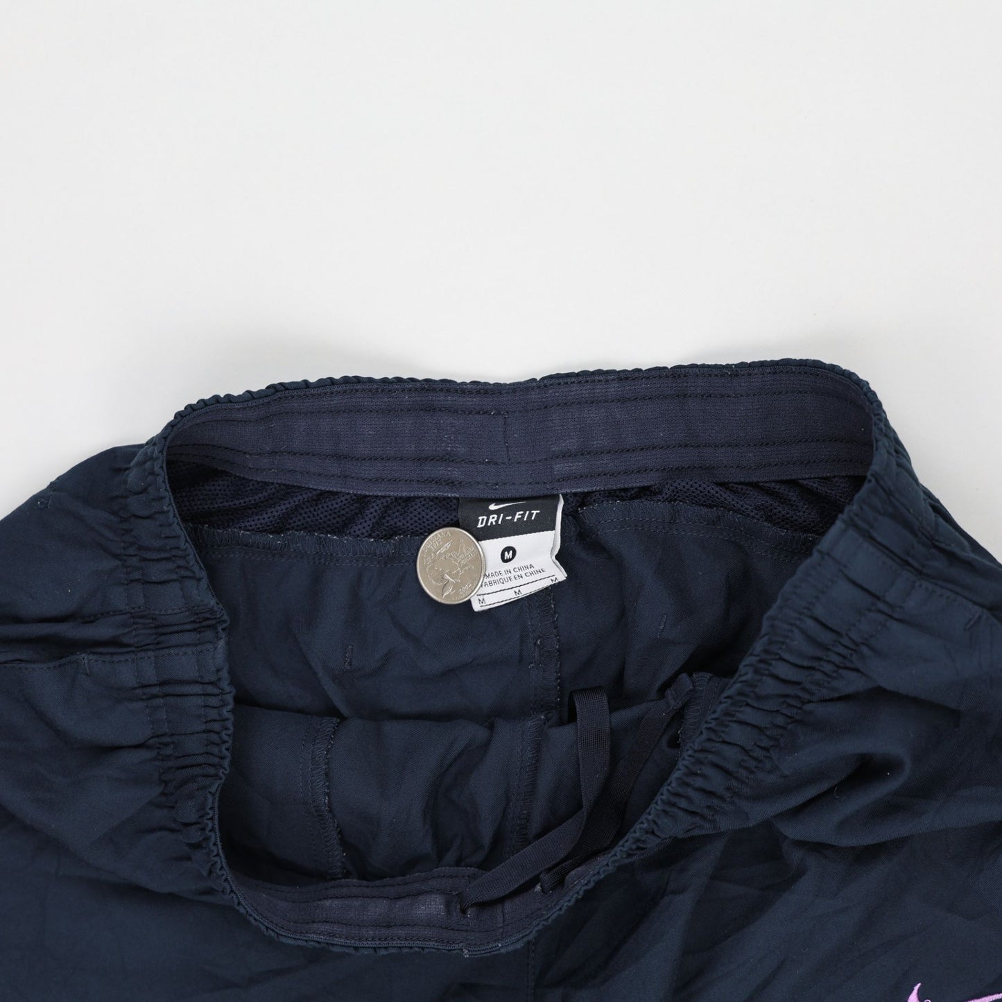 Nike Dri-FIT Track Trousers Navy Blue Medium 32 Waist 32 Inseam Polyester