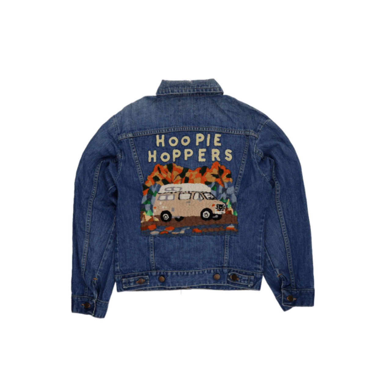 Wrangler Vintage Embroidered Denim Jacket Blue Size 33 Cotton
