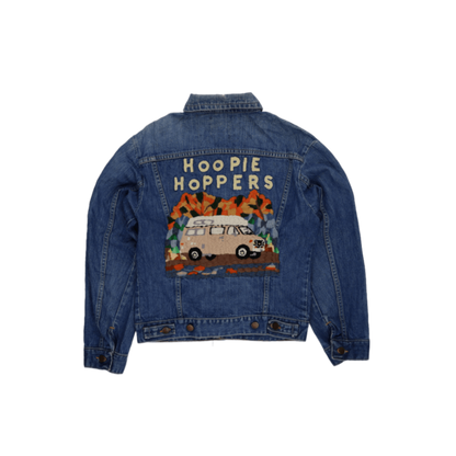 Wrangler Vintage Embroidered Denim Jacket Blue Size 33 Cotton