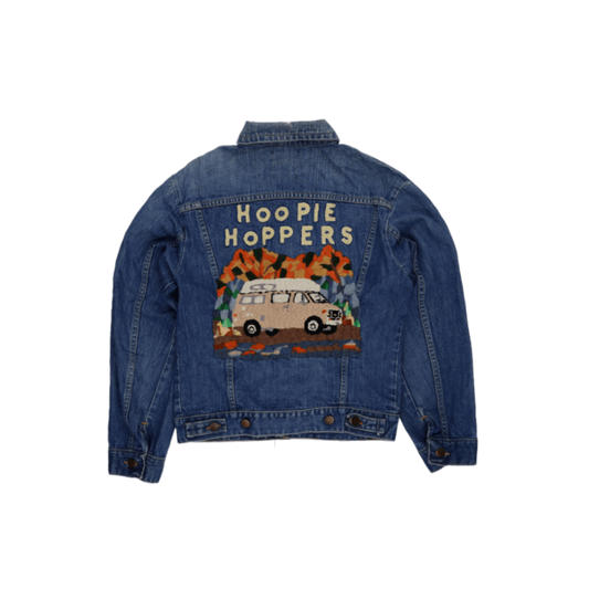Wrangler Vintage Embroidered Denim Jacket Blue Size 33 Cotton
