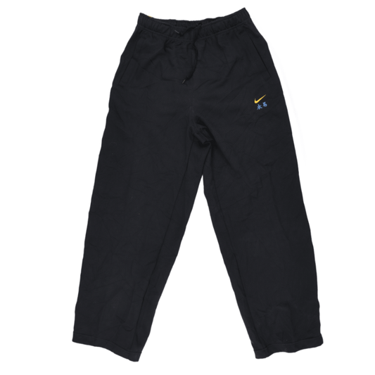 Nike Vintage Black Track Pants Men Size Large Polyester 78 Inseam
