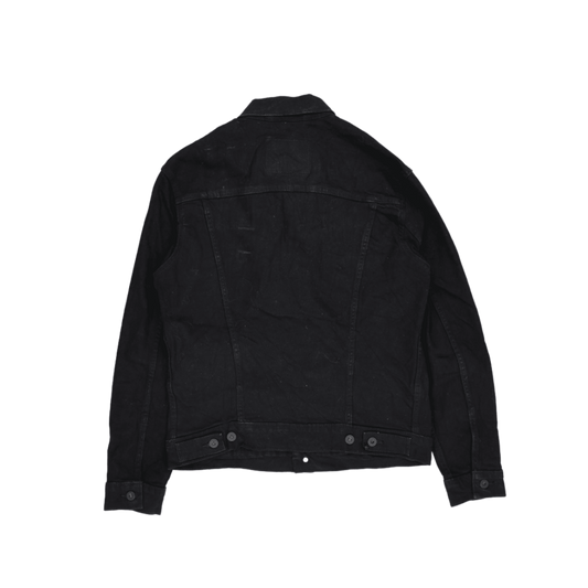 Levi's Black Denim Trucker Jacket for Men Size Medium Vintage Cotton