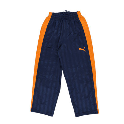 PUMA Vintage Track Pants Navy Blue Orange Medium Polyester 76 cm Inseam 38 cm Waist